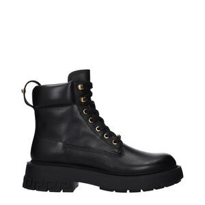 Versace Black Leather Ankle Men's Boots